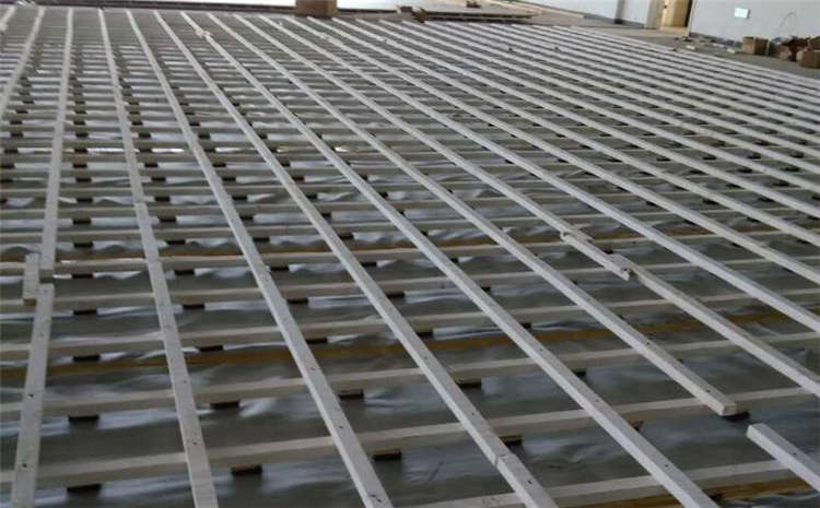 五角楓籃球場木地板主輔龍骨結構